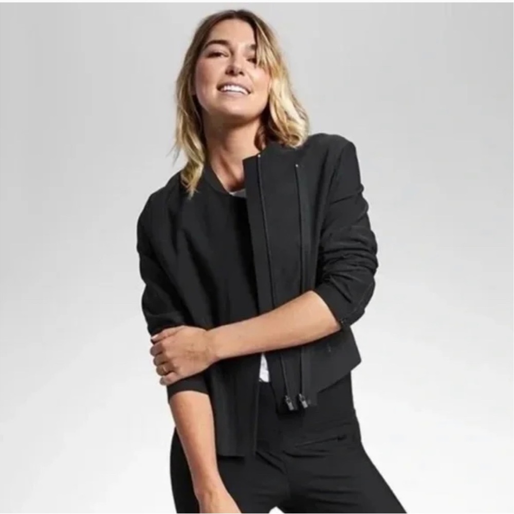 ATHLETA Double Zip Black Jacket - small